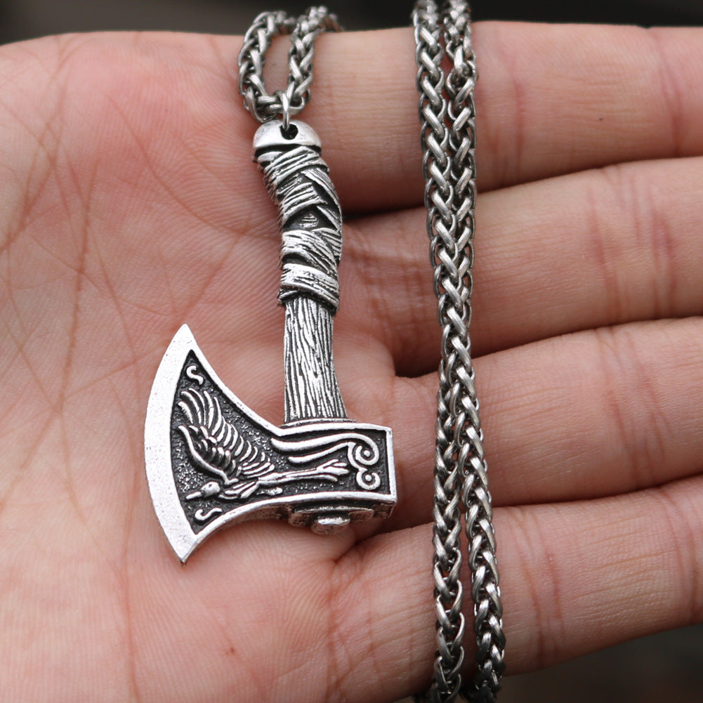 Double Axe Pendant Men's Necklace