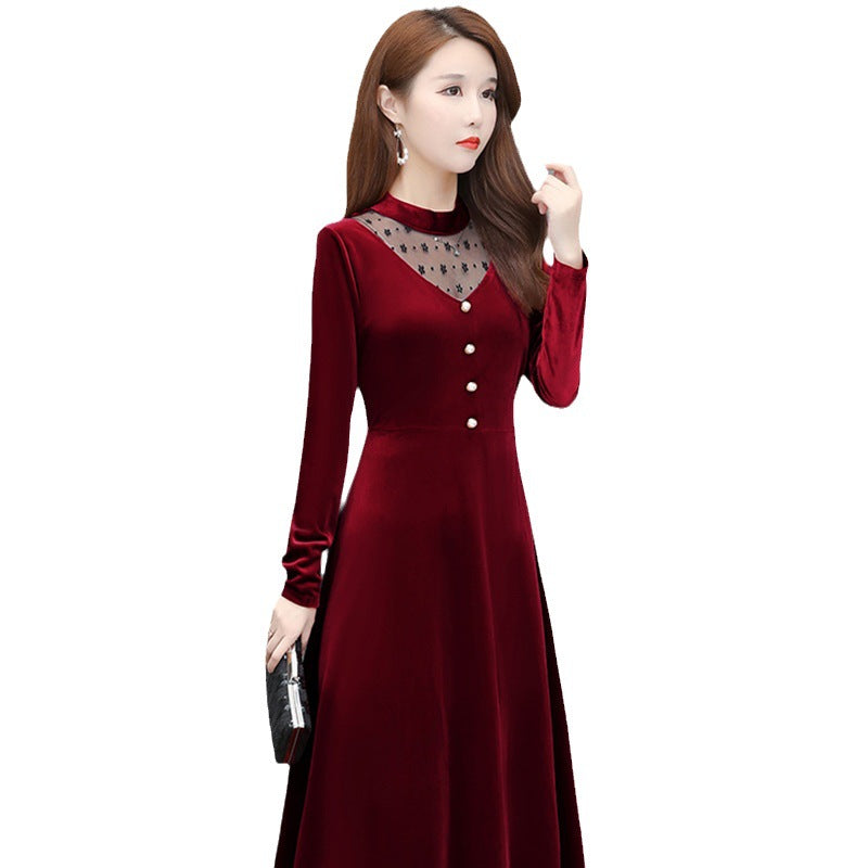 Pleuche Dress Temperament Women's Clothing