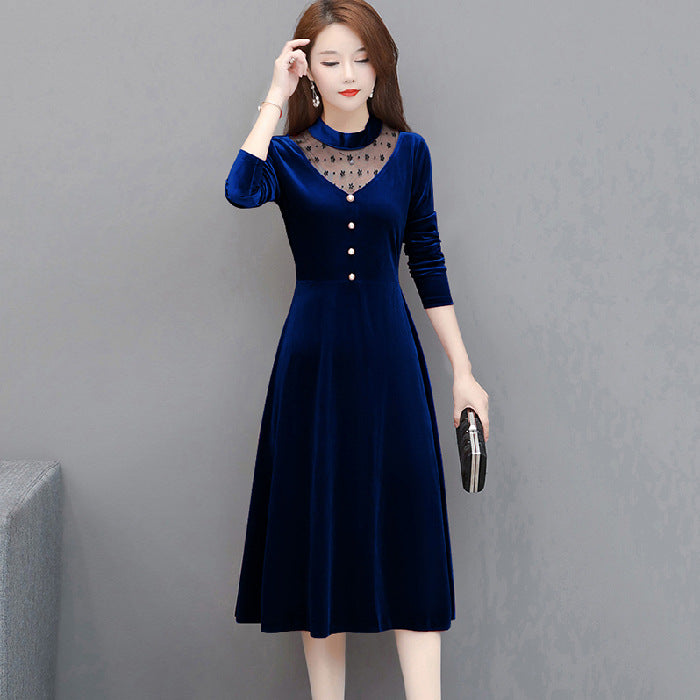 Pleuche Dress Temperament Women's Clothing